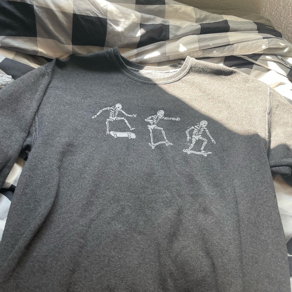 skeleton crewneck